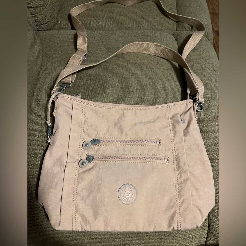Kipling Women's Belammie Crossbody Shoulder Handbag Cream / Beige Pearl